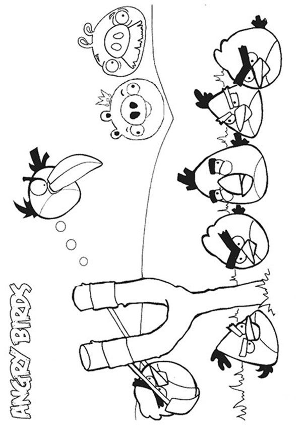 Plansa de colorat cu Angry Birds 27 77